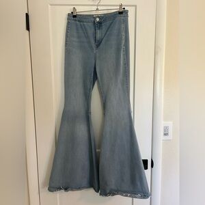 We The Free Light Blue High-Rise Flare Jeans